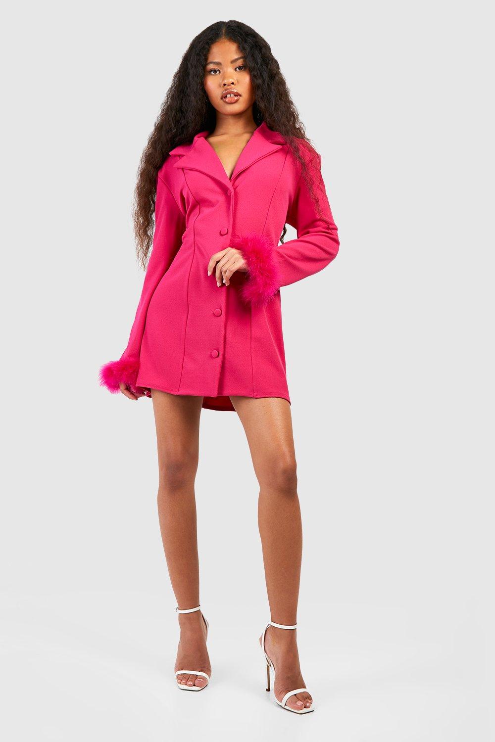 Hot pink sales blazer dress zara